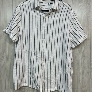 Striped ASOS Shirt Mens‎ Short Sleeve Button Up Casual Vacation Top